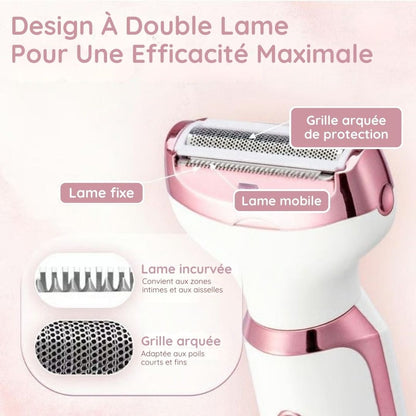 Rasoir Tondeuse 4-en-1 pour Femme