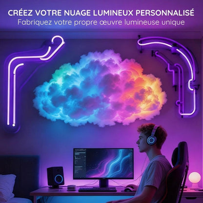 Lampe murale nuage LED à ambiance céleste