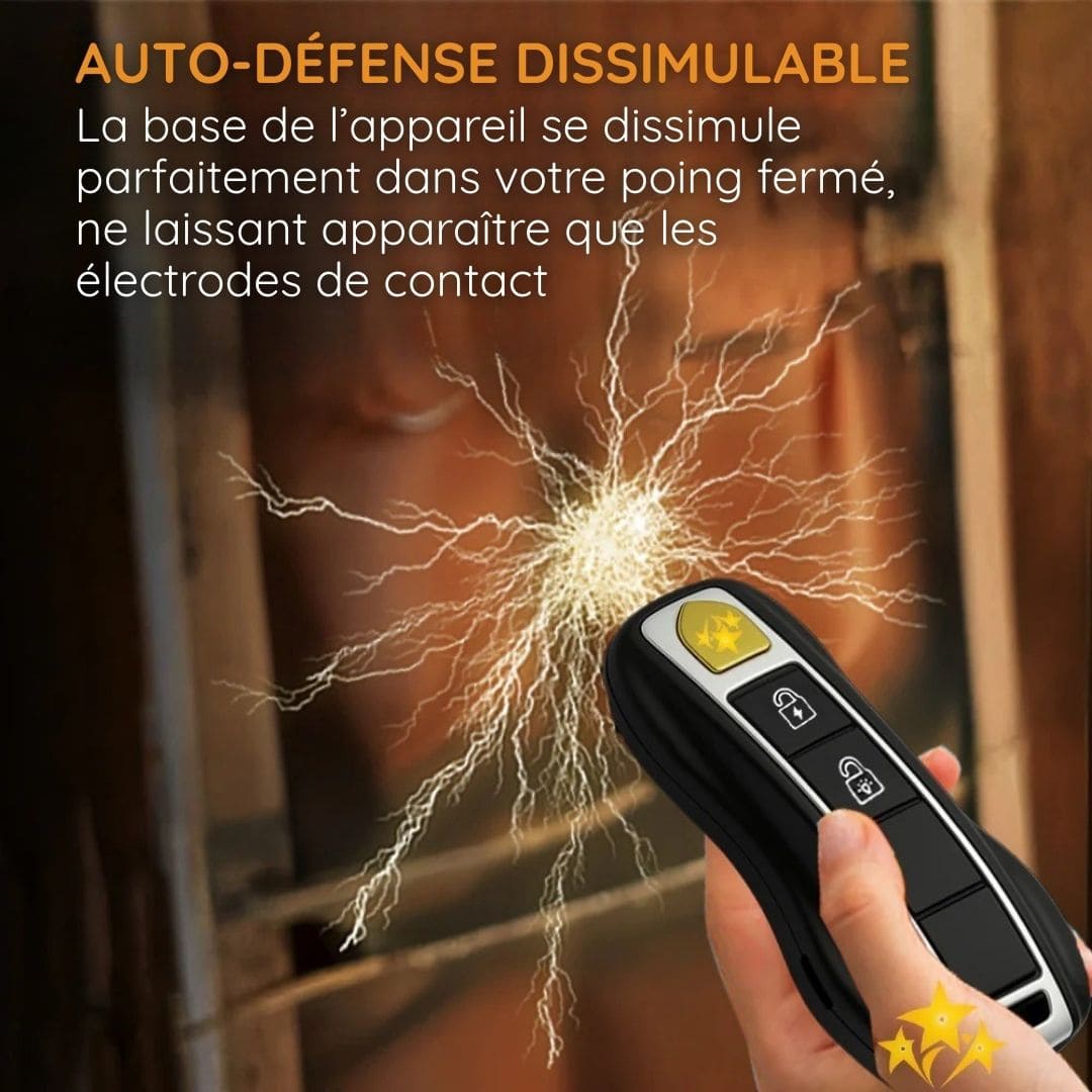 Clé de voiture d'auto-défense à décharge paralysante