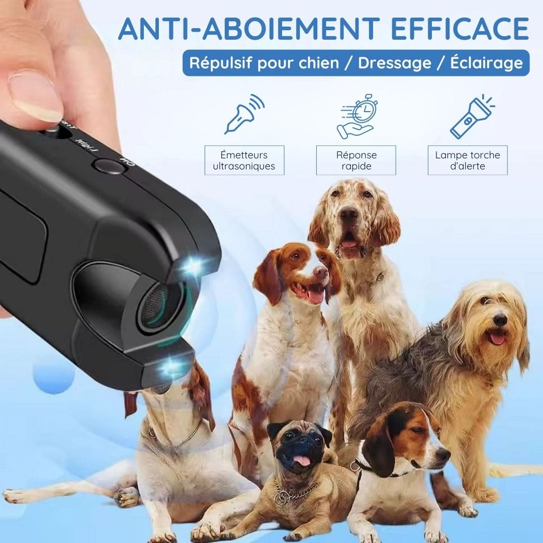 Dispositif ultrasonique de correction comportementale pour chien