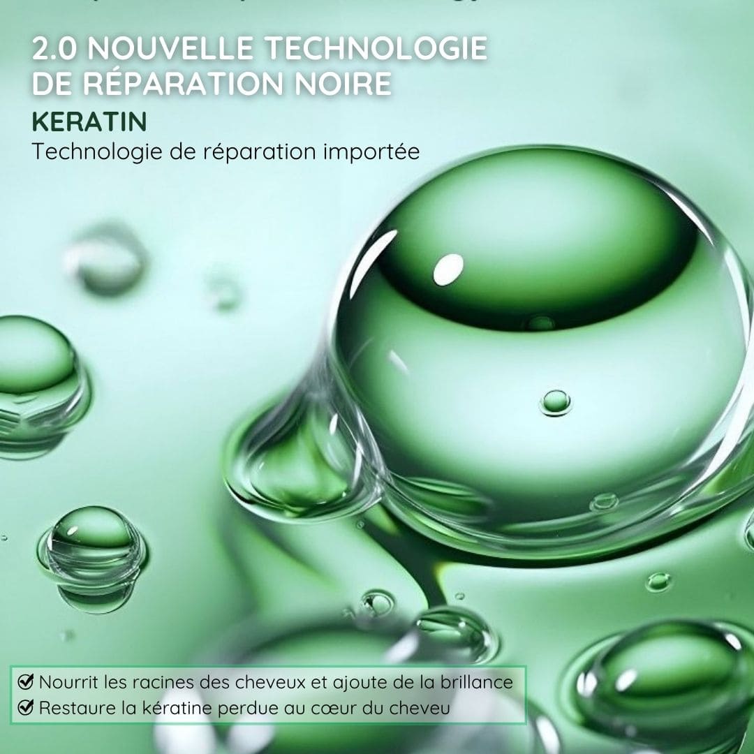 Crème capillaire réparatrice hydratante et lissante à la kératine polypeptidique