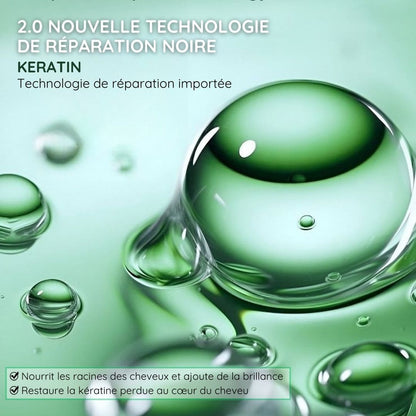 Crème capillaire réparatrice hydratante et lissante à la kératine polypeptidique