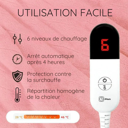 Couverture chauffante portable avec manches