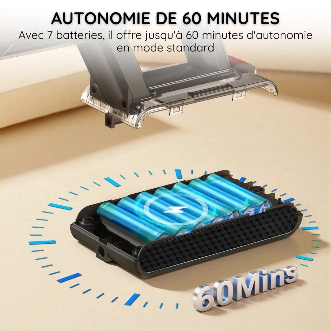 Aspirateur balai 140W sans fil multifonction
