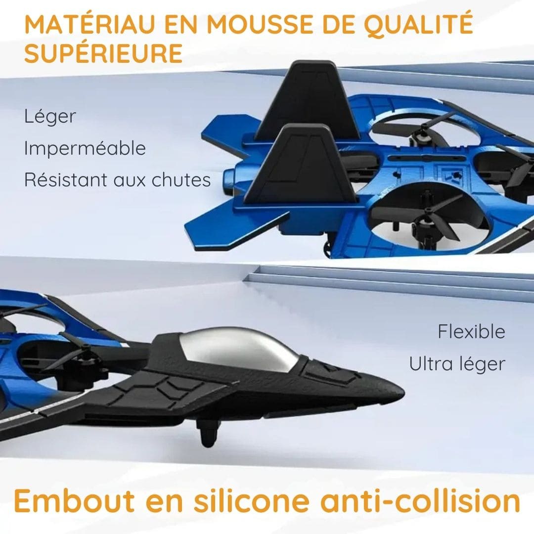 Avion de chasse télécommandé avec lumière LED