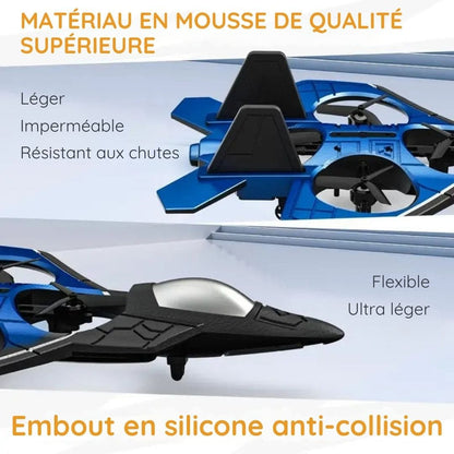 Avion de chasse télécommandé avec lumière LED