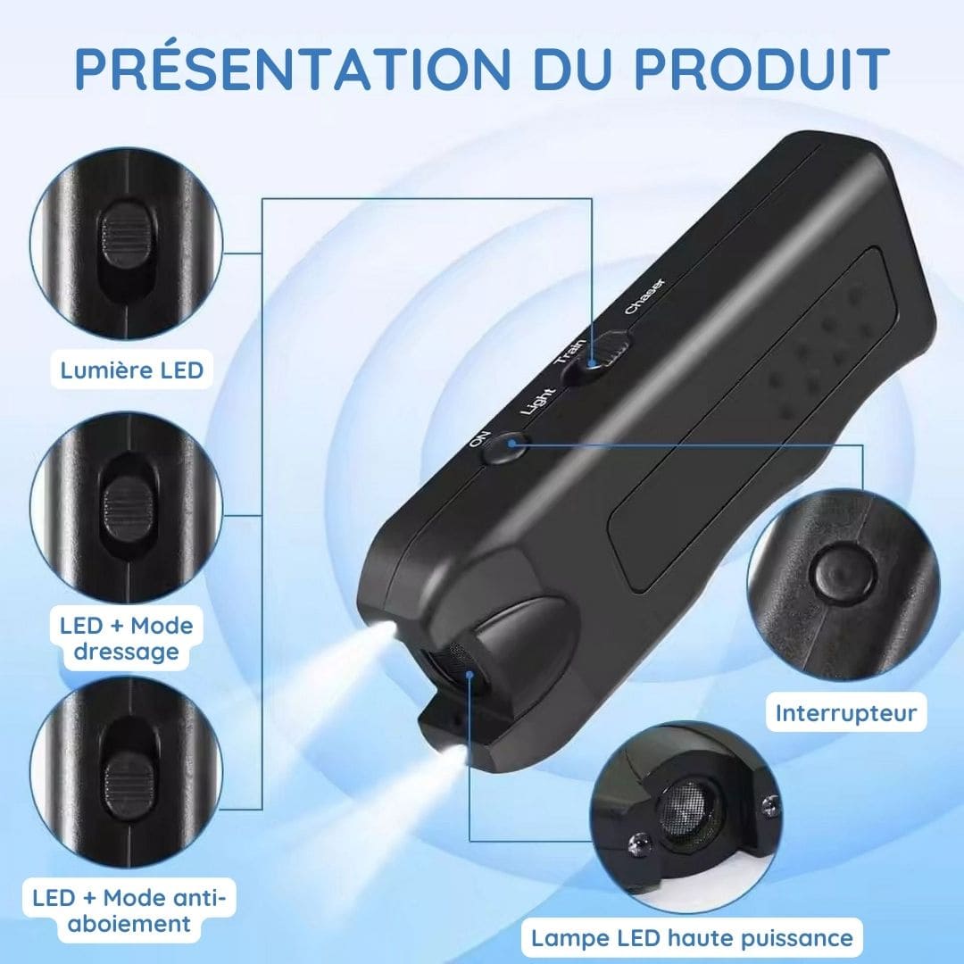 Dispositif ultrasonique de correction comportementale pour chien