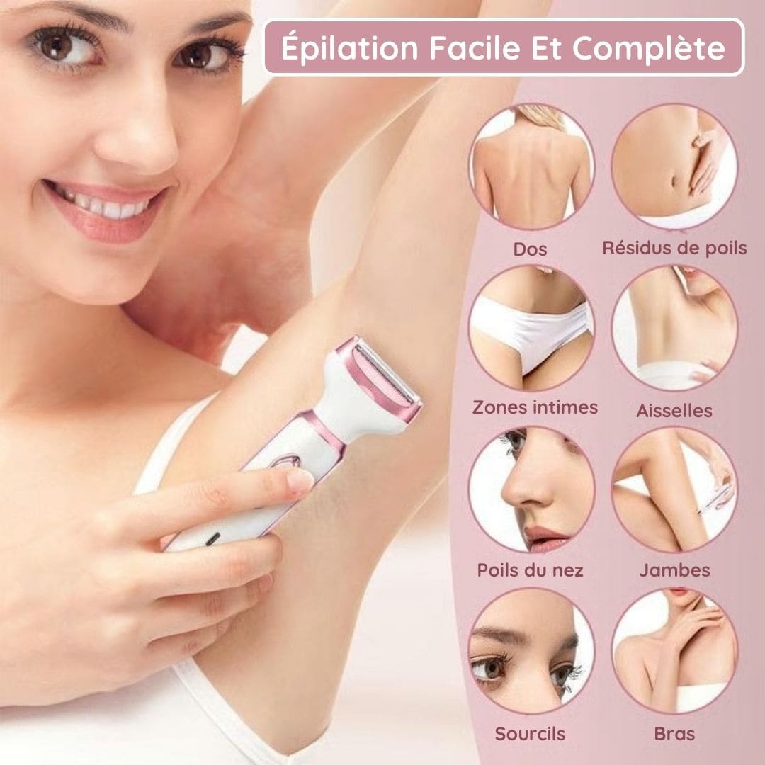 Rasoir Tondeuse 4-en-1 pour Femme