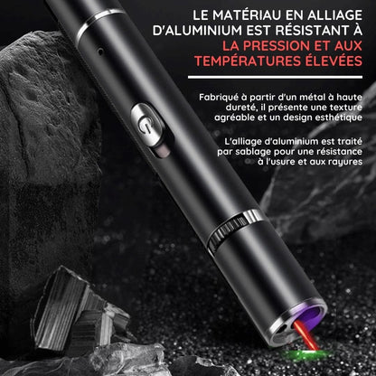 Pointeur laser longue portée ultra puissant en alliage d’aluminium