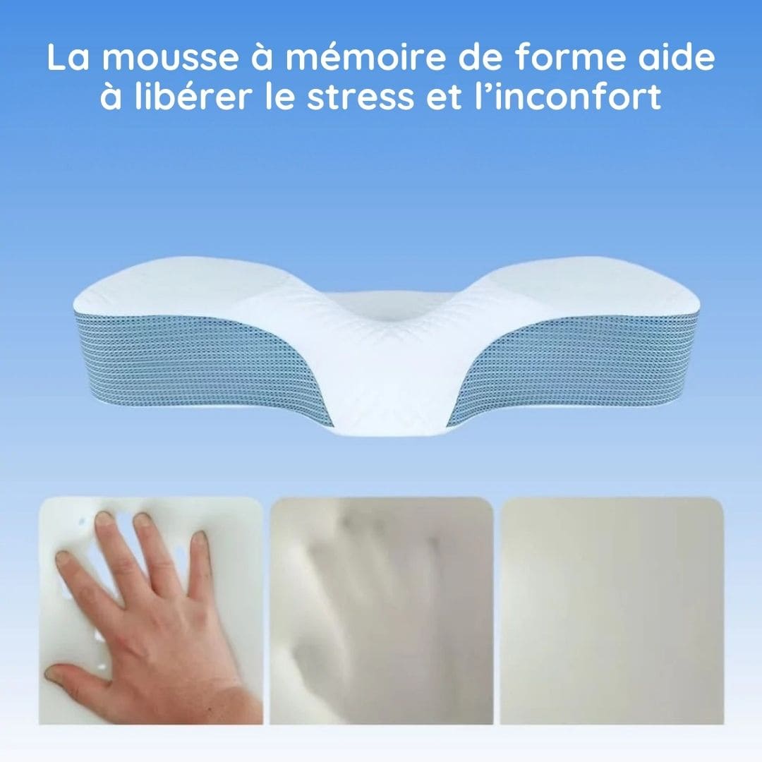 Oreiller de soutien ergonomique à mémoire de forme