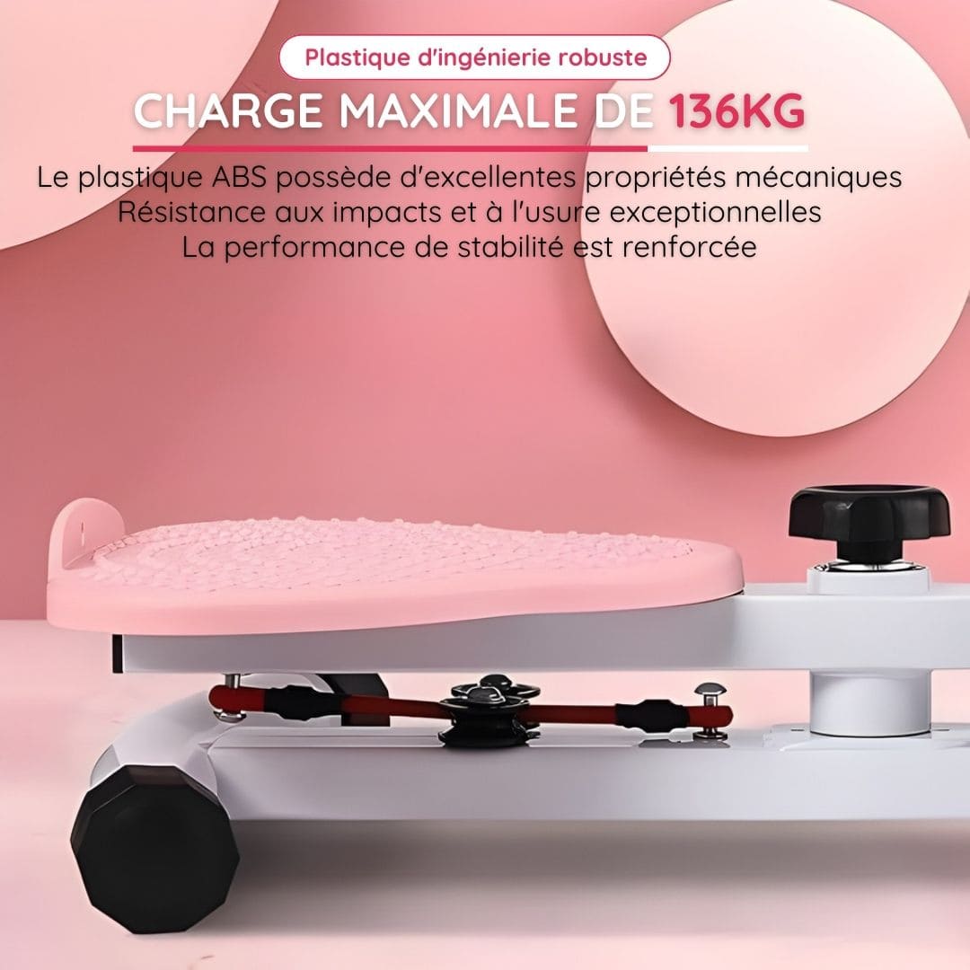 Mini stepper de fitness avec cordes de résistance intégrées