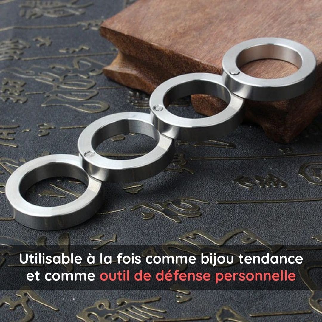 Anneaux articulés multi-doigts type poing américain