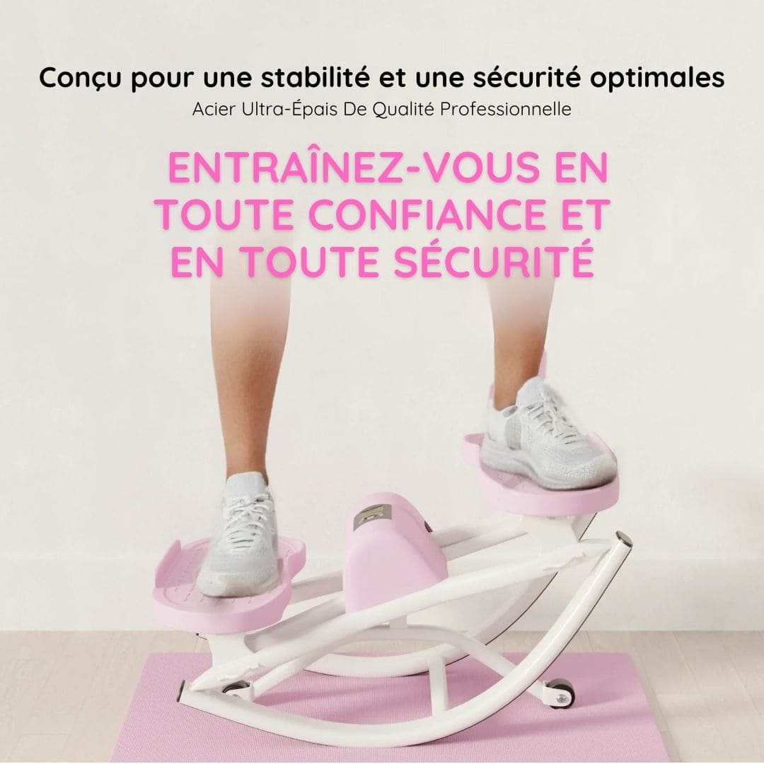Stepper fitness avec poignées élastiques