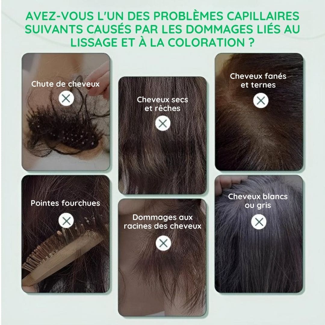 Crème capillaire réparatrice hydratante et lissante à la kératine polypeptidique