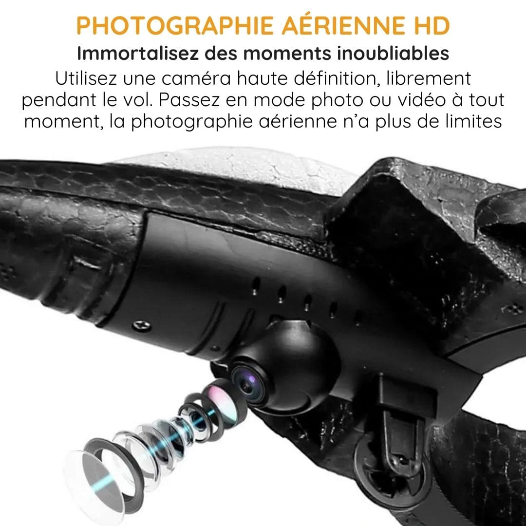 Avion de chasse télécommandé avec lumière LED