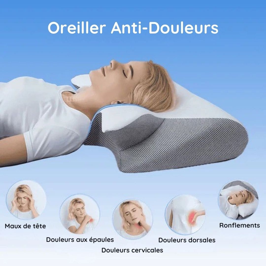 Oreiller de soutien ergonomique à mémoire de forme