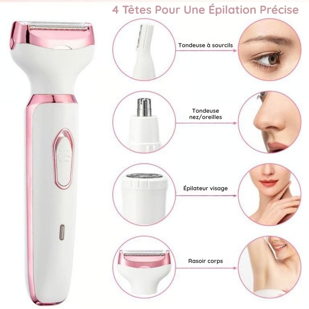 Rasoir Tondeuse 4-en-1 pour Femme
