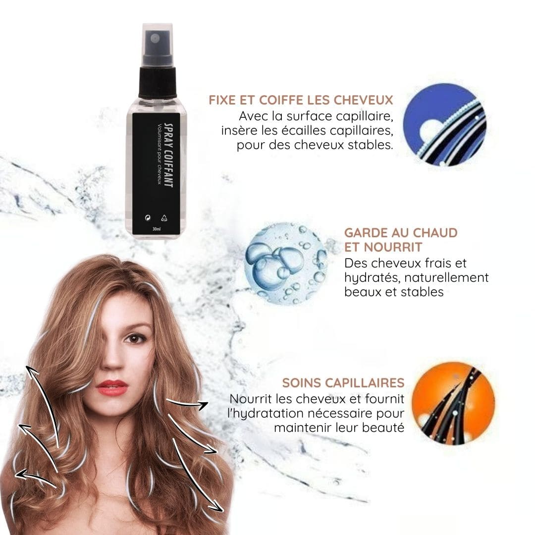 Spray coiffant volumisant pour cheveux