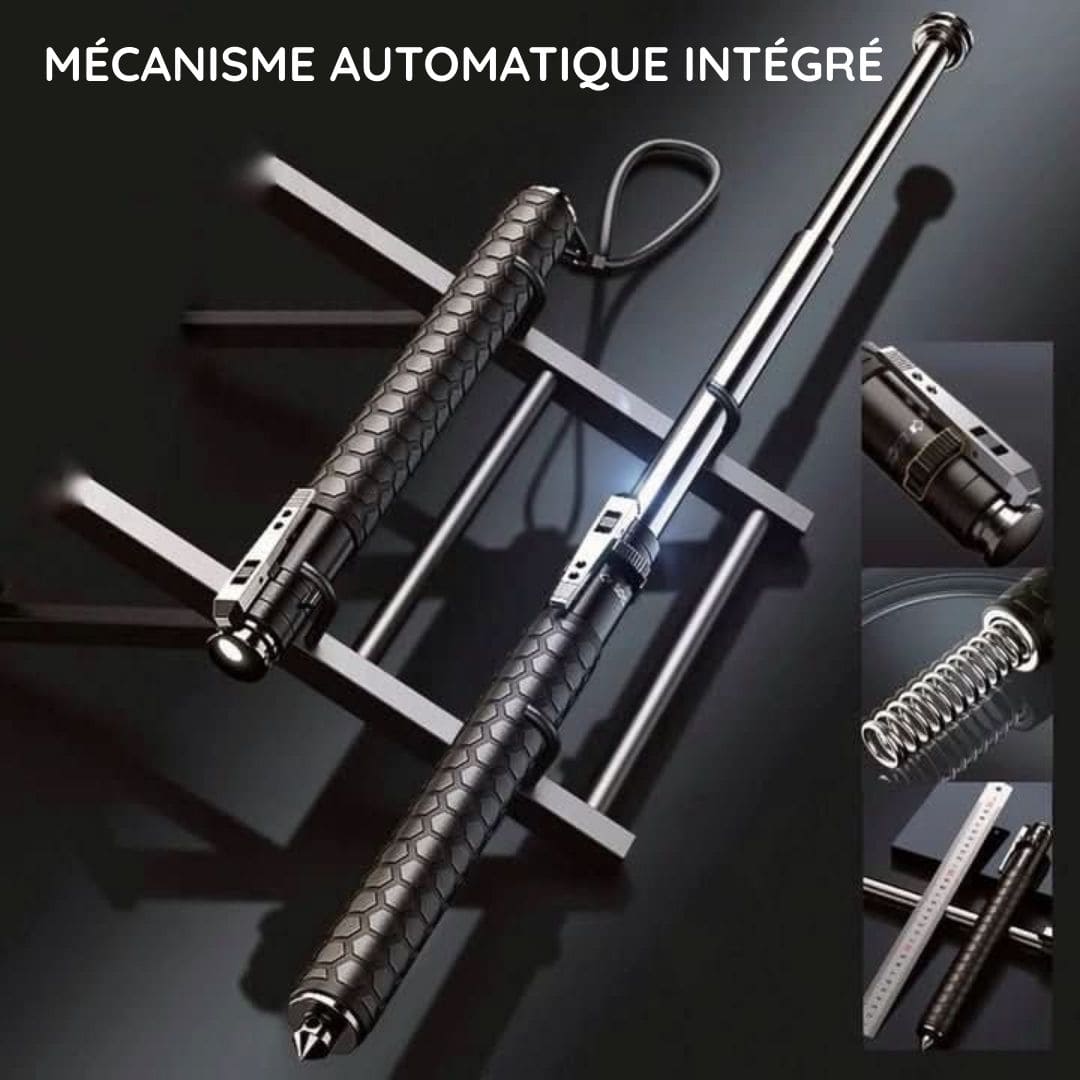 Matraque télescopique d'autodéfense
