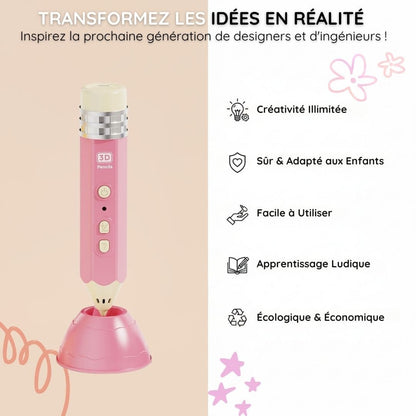 Stylo d'art 3D intelligent pour enfants