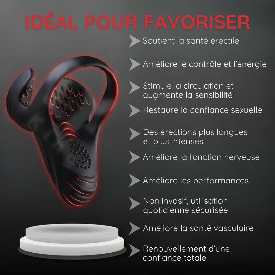 Anneau vibrant électrique de stimulation masculine