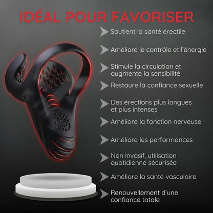 Anneau vibrant électrique de stimulation masculine