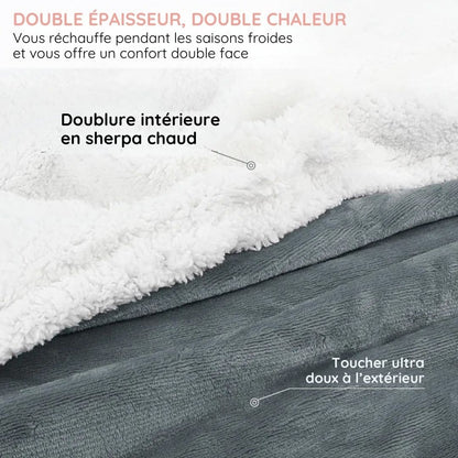 Couverture chauffante portable avec manches