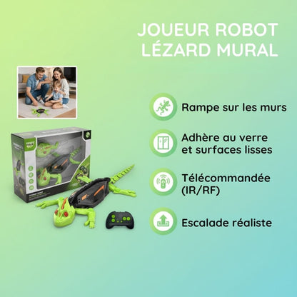 Jouet Robot Lézard Télécommandé 🦎 Rampe sur les murs