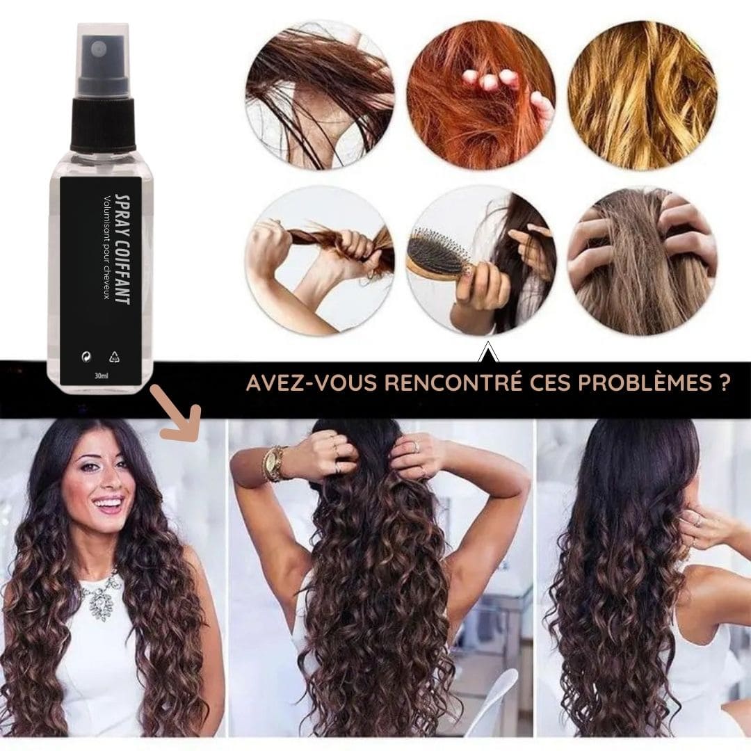 Spray coiffant volumisant pour cheveux