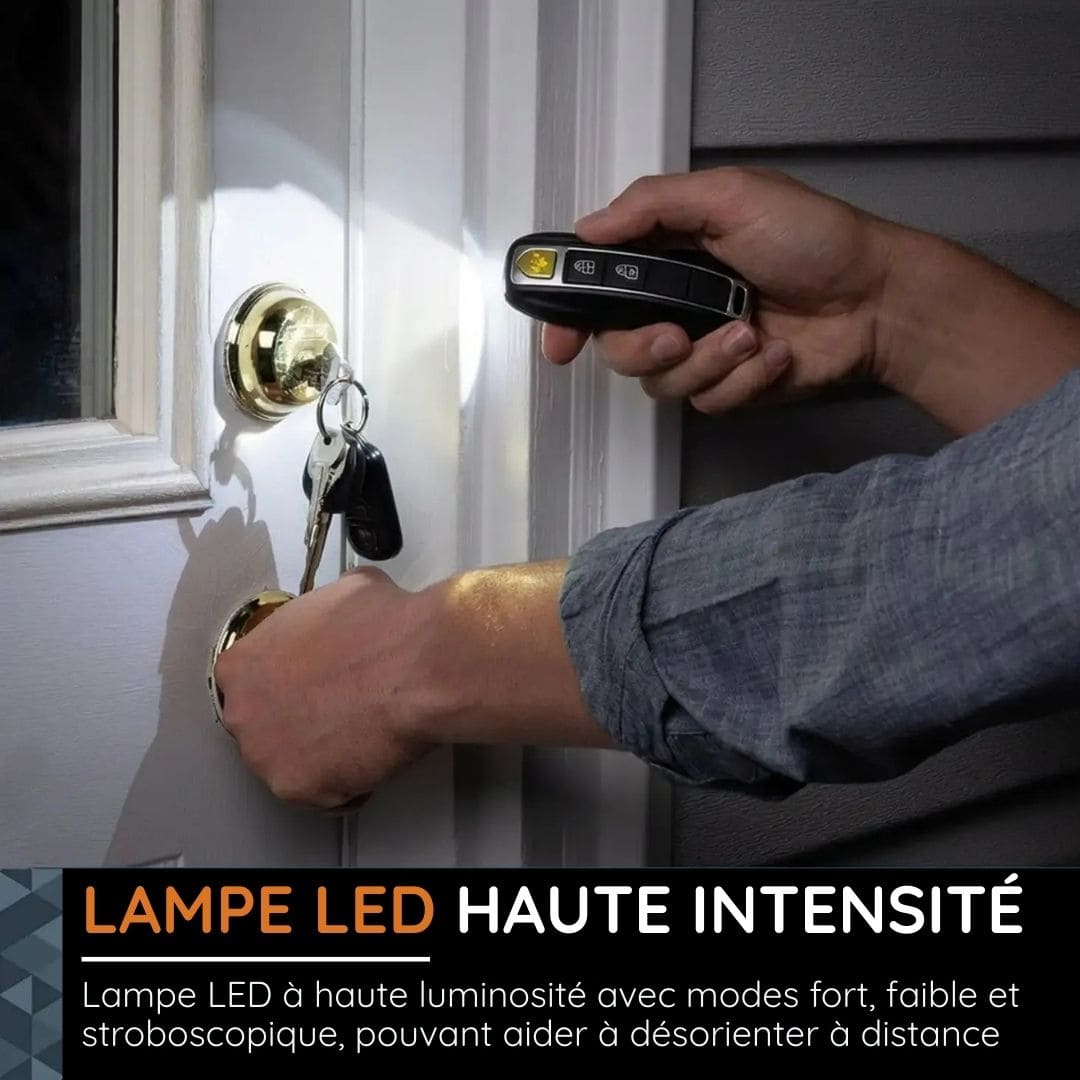 Clé de voiture d'auto-défense à décharge paralysante