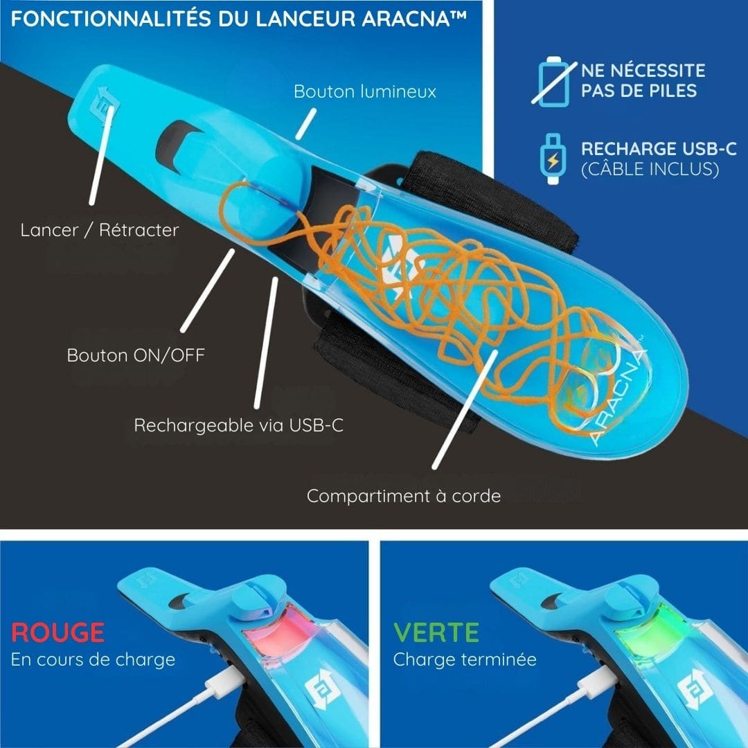 Aracna™ - Jouet interactif rechargeable qui tire des toiles