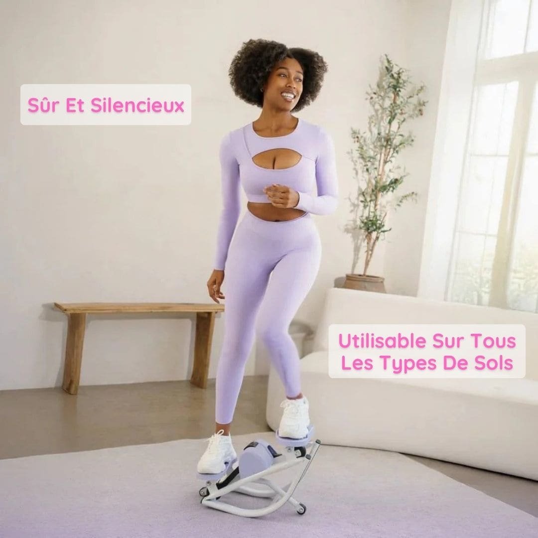 Stepper fitness avec poignées élastiques