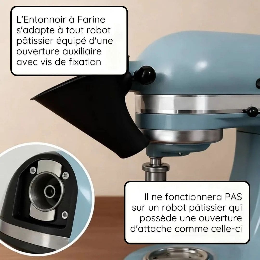 Entonnoir à farine pour robot pâtissier