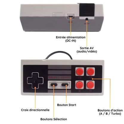 Console de jeu rétro (+620 jeux inclus)