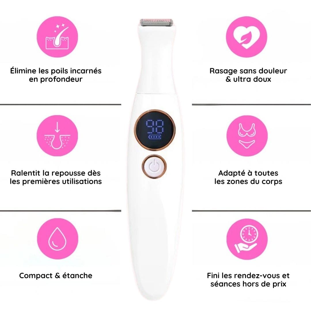Rasoir électrique féminin - Épilation douce et sécurisée