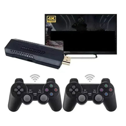 X2 Plus Game Stick 128 Go - 20.000 jeux 4K HD avec deux manettes sans fil 2.4G pour N64/PSP/PS1/GBA