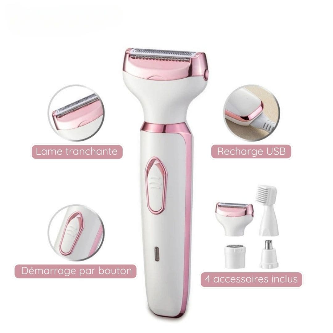 Rasoir Tondeuse 4-en-1 pour Femme