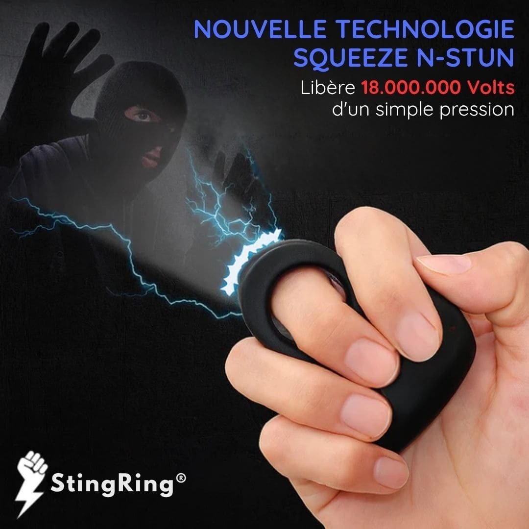 Bague d’autodéfense de type shocker électrique