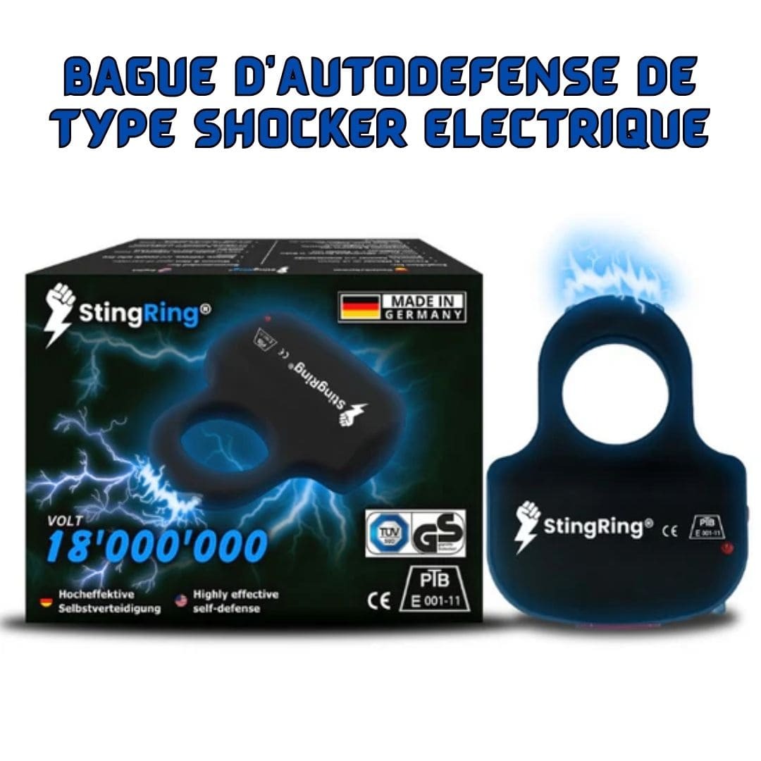Bague d’autodéfense de type shocker électrique