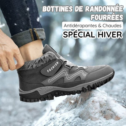 Bottines de randonnée fourrées – Antidérapantes & Chaudes – Spécial hiver