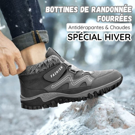Bottines de randonnée fourrées – Antidérapantes & Chaudes – Spécial hiver