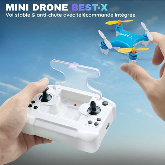 Mini Drone BEST-X | Vol stable & anti-chute avec télécommande intégrée
