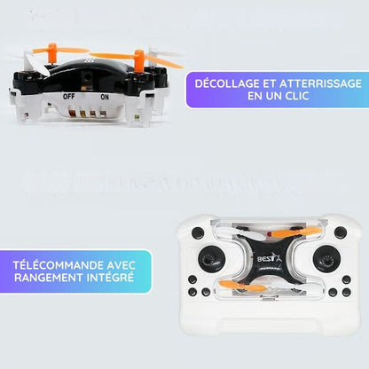 Mini Drone BEST-X | Vol stable & anti-chute avec télécommande intégrée
