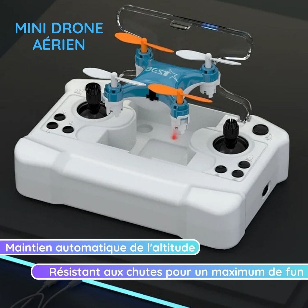 Mini Drone BEST-X | Vol stable & anti-chute avec télécommande intégrée