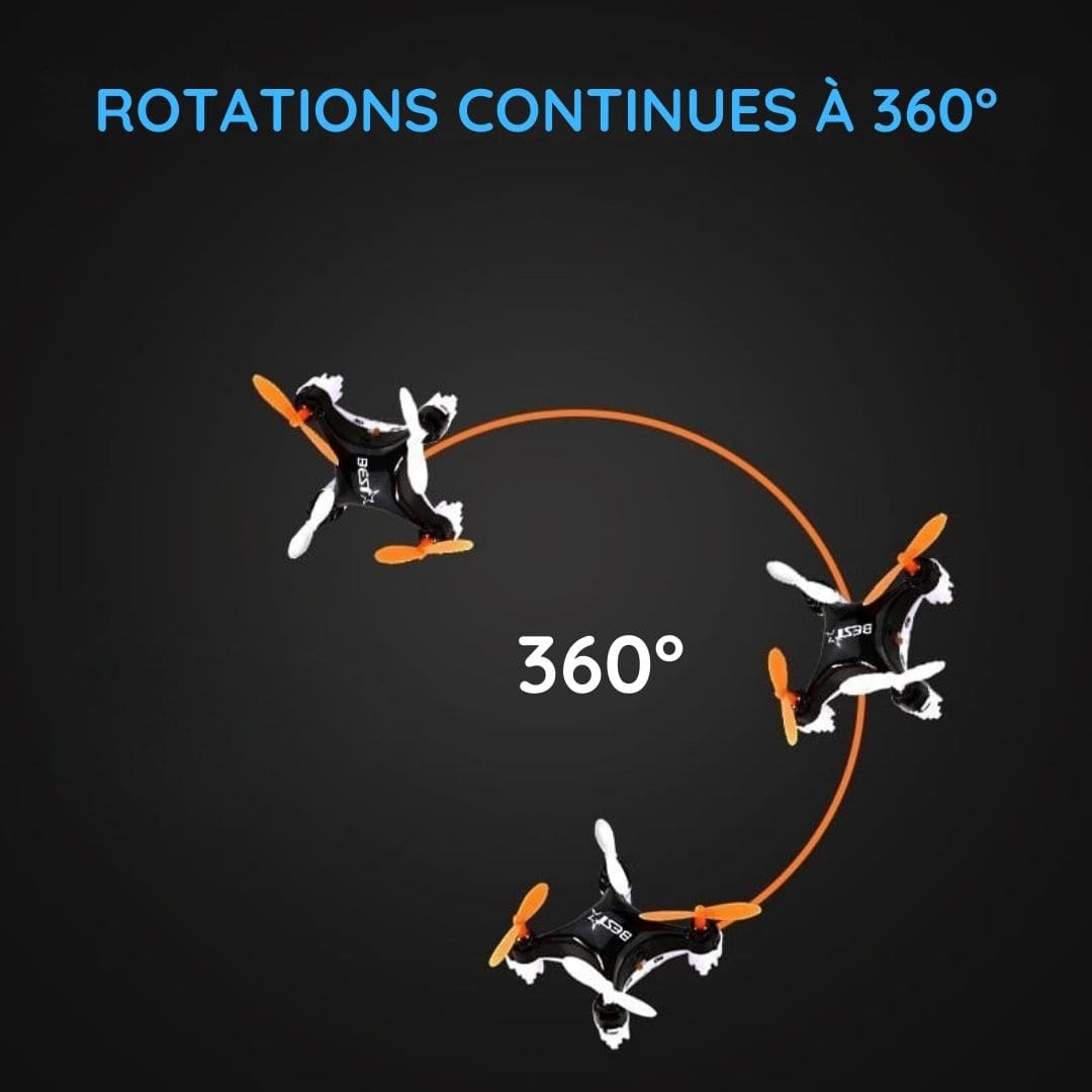 Mini Drone BEST-X | Vol stable & anti-chute avec télécommande intégrée