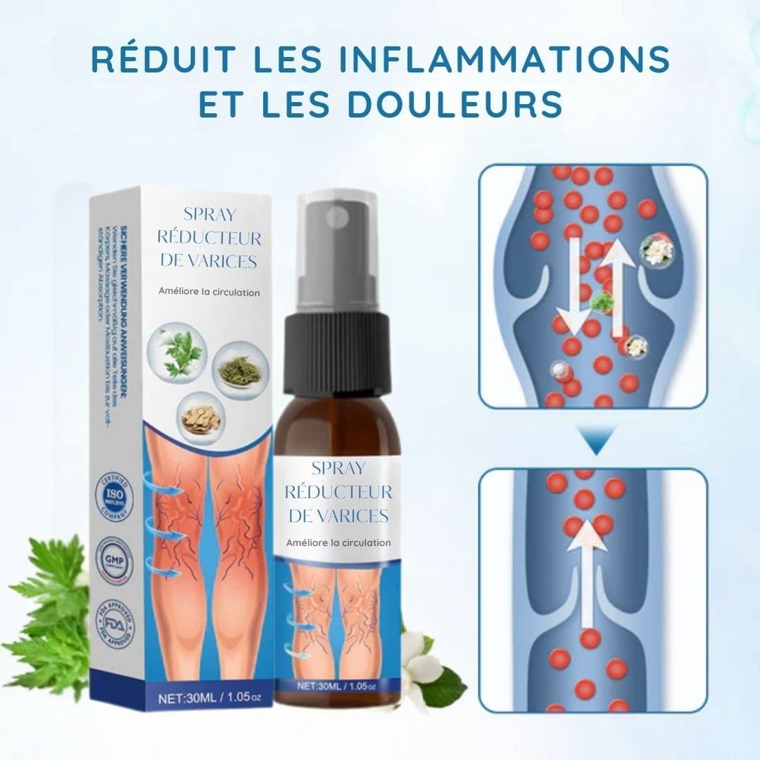 Spray réducteur de varices - Améliore la circulation sanguine