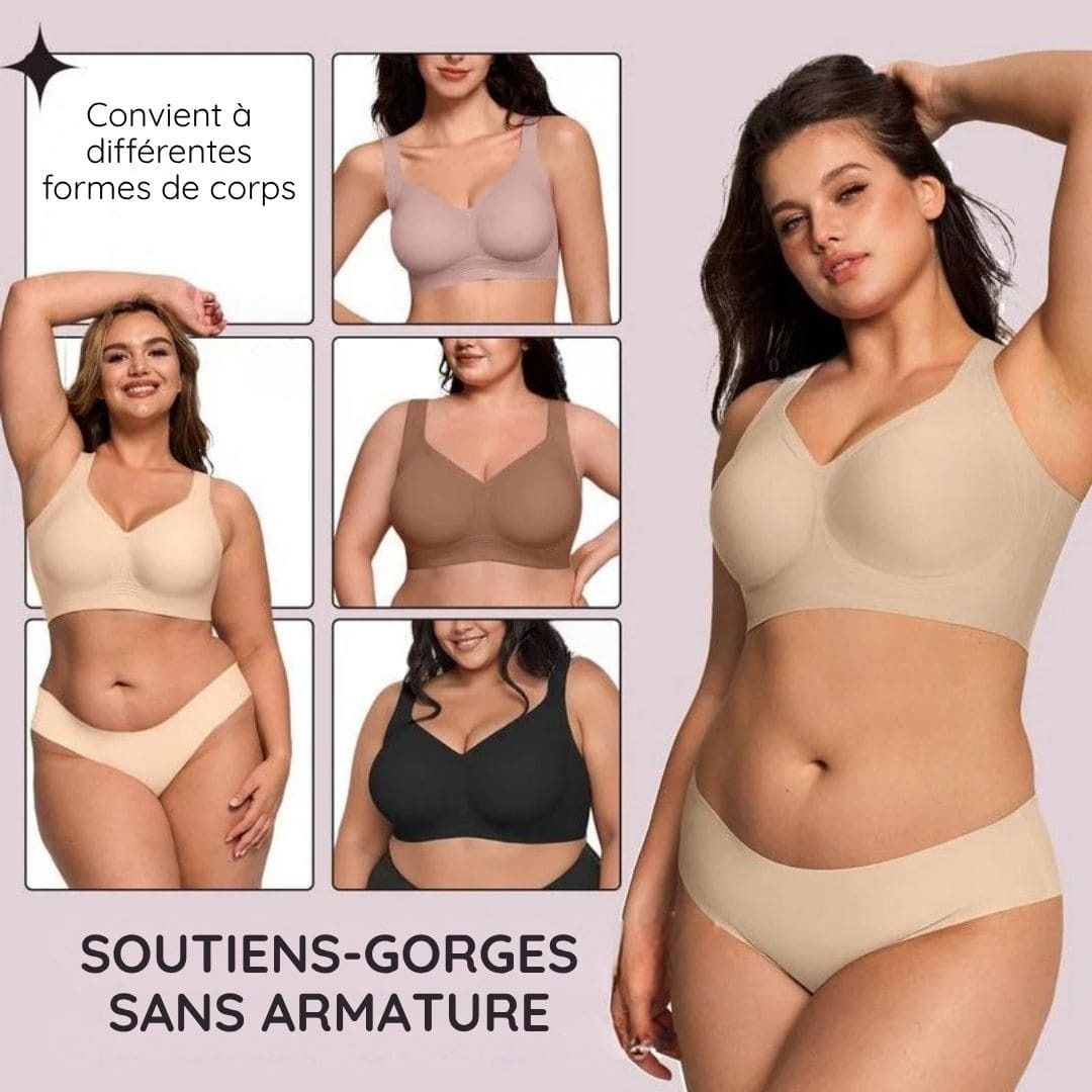 Soutien-gorge gainant et sculptant sans armature