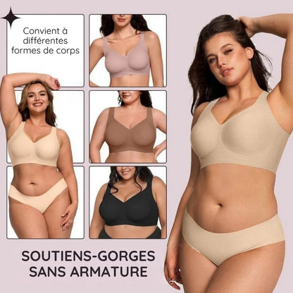 Soutien-gorge gainant et sculptant sans armature