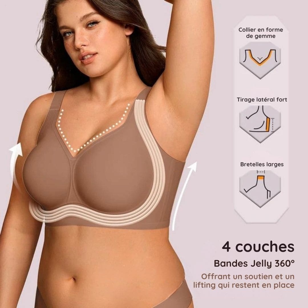Soutien-gorge gainant et sculptant sans armature
