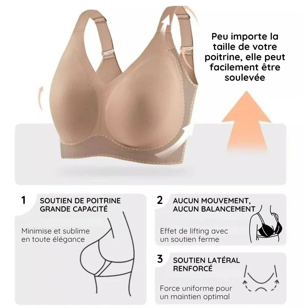 Soutien-gorge gainant et sculptant sans armature